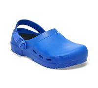 Birkenstock Birki Air 2.0 Unisex antistatischer Arbeitsschuh, PU-Clog mit Lüftungslöchern, Farbe: Ultra Blue Größe 44