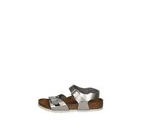 Birkenstock BK1012518 Mädchen Knöchelriemchen Sandalen, Silber (Electric Metallic Silver Electric Metallic Silver), 26 EU