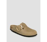 Birkenstock Boston Big Buckle Leoi Narrow Pantoletten Für Damen In Braun 1030425-tabaccobrown Braun 36