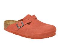 Birkenstock Boston BS Pantolette rot Velour Normal-Weit 1025645 - Größe 36
