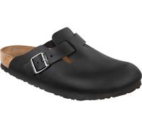 BIRKENSTOCK Classic Boston Leder 59461, Clogs, Schwarz (Schwarz 49), 41 EU (7.5 UK)