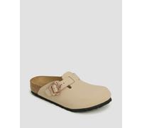 Birkenstock Boston Kids Flower Buckle Bf Narrow Pantoletten Für Kinder 1030630-sandcastle Beige 32