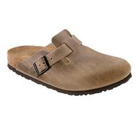 Birkenstock Boston Damen , Herren Clog Nubuckleder geölt 36, Schmal, Tabacco Brown