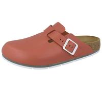 Birkenstock Boston Pro Damen Clogs rot schmale Weite beschichtetes Leder