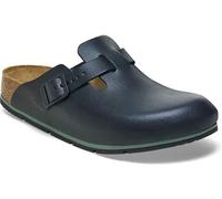 BIRKENSTOCK Boston Pro Leder Clogs - Hochwertige zertifizierte Berufsschuhe für Medizin, Gastronomie und Service, Farbe: Schwarz, Gr: 45 Schmal