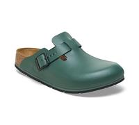 BIRKENSTOCK Boston Pro Leder Clogs - Hochwertige zertifizierte Berufsschuhe für Medizin, Gastronomie und Service, Farbe: Thyme, Gr: 44 Schmal