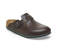 BIRKENSTOCK Boston Pro Leder Clogs - Hochwertige zertifizierte Berufsschuhe für Medizin, Gastronomie und Service, Farbe: Java, Gr: 45