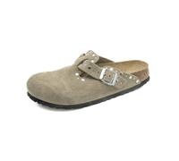 Birkenstock Boston Rivet Suede schmal Damen Clogs beige - 37