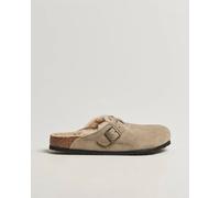 BIRKENSTOCK Boston Shearling Taupe Suede Beige 40