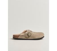 BIRKENSTOCK Boston Shearling Taupe Suede Beige 41