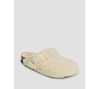 Birkenstock Boston Shearling Vl Narrow Pantoletten 1025664-eggshell Beige 36
