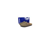 Birkenstock Boston Soft Footbed Clog Taupe Velourleder