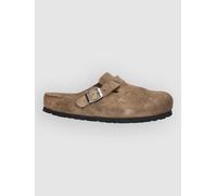 Birkenstock Boston Soft Footbed Suede Leather Sandalen dark tea tonal fb Gr. 37