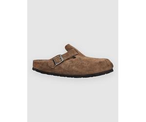 Birkenstock Boston Soft Footbed Suede Leather Sandalen dark tea tonal fb Gr. 39