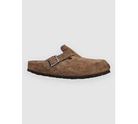 Birkenstock Boston Soft Footbed Suede Leather Sandalen dark tea tonal fb Gr. 46