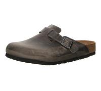 Birkenstock Boston Softfootbed Herren Clogs aus geöltem Leder, Größe 40, Eisen, grau, 41.5 EU