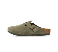 Birkenstock Boston Clogs Pantoletten grün Velour Normal-Weit 1024721 - Größe 42