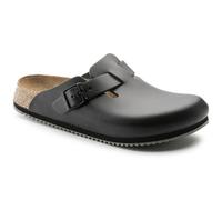 Clog Birkenstock Boston Leder Schwarz Regular Super Grip Sohle-Schuhgröße 36