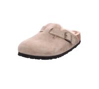 Birkenstock Boston Shearling Narrow Pantoletten Für Damen In Beige 1028299-beige Beige 38