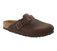 Birkenstock Boston Weichbettung Naturleder Geölt Schmal Damen Sandalen (Braun 39 Größe)