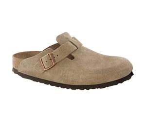 Birkenstock Boston Weichbettung Veloursleder Herren Sandalen (Beige 41 EU)