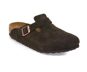 Birkenstock Boston Weichbettung Veloursleder Herren Sandalen (Braun 41 EU)
