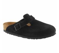 Birkenstock Boston Weichbettung Veloursleder Herren Sandalen (Schwarz 46 EU)
