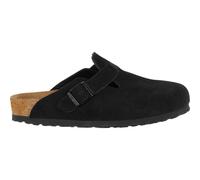 Birkenstock Boston Weichbettung Veloursleder Schmal Damen Sandalen (Schwarz 39 EU)