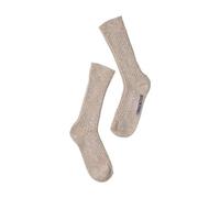 Birkenstock Calza in cotone a costine Beige e Bianco 36-38