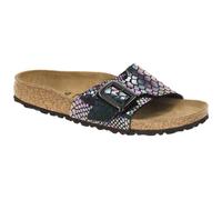 Birkenstock Catalina Cushion Buckle Pantolette schwarz bunt SCHMAL 1030889 - Größe 38
