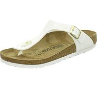BIRKENSTOCK Classic 1005299 Gizeh Birko-Flor, Damen Zehentrenner, Weiß (Weiss Lack), 42 EU (8 UK)
