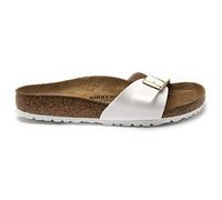 Birkenstock Classic 1005309 Madrid Birko-Flor, Damen Pantoletten, Weiß (Weiss Lack), 38 EU (5 UK)