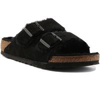 BIRKENSTOCK Classic Arizona Lammfell 752661, Pantoletten, Schwarz (Schwarz 49), 35 EU (2.5 UK)