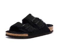 Birkenstock Classic Arizona Lammfell 752661, Pantoletten, Schwarz (Schwarz 49), 38 EU (5 UK)