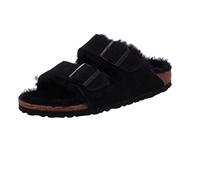 Birkenstock Pantoletten Arizona Fur 0752663 Lammfell Schwarz Damen Größe 37