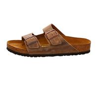 Birkenstock Leder-Pantoletten "Arizona" in Hellbraun - Weite N - Größe 40 | Herren Hausschuhe
