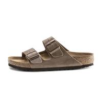 Birkenstock Pantolette Arizona – Nubukleder geölt, schmal – Größe 45, Tabacco Brown