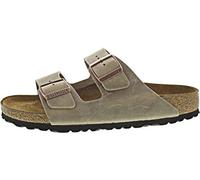 Birkenstock Pantoletten Arizona Greased Leather Braun (Tabacco Brown) Herren 40 EU Schmal
