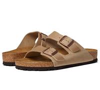 Birkenstock Classic Arizona Leder Unisex-Erwachsene Pantoletten Braun Tabacco Brown EU