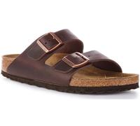 Pantoletten Birkenstock Arizona Habana Narrow SFB Unisex-Schuhgröße 44