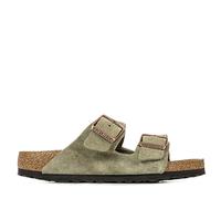Birkenstock Classic Unisex Arizona Taupe, Suede Leather Pantoletten, Beige Braun, 46 EU