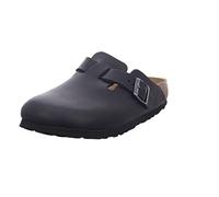 Birkenstock Boston Damen , Herren Clog Nubuckleder geölt 44, Schmal, Black