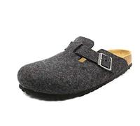 Birkenstock Boston Damen , Herren Clog Wollfiltz 41, Schmal, Anthracit
