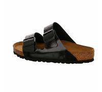 BIRKENSTOCK Classic Damen Arizona Birko-Flor Pantoletten, Schwarz Lack, 38 EU