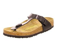 Birkenstock Gizeh Damen , Herren Zehentrenner Birko-Flor Lack Normal, 41, black Patent