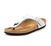 Birkenstock Classic Gizeh Birko-Flor 43851, Zehentrenner, Silber (Silber 531), 39 EU (5.5 UK)