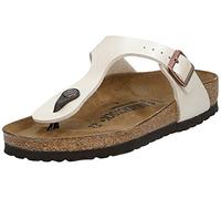 Birkenstock Classic Gizeh Birko-Flor 943871, Zehentrenner, Weiß (Graceful Pearl White 8234), 36 EU (3.5 UK)