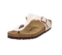 Birkenstock Classic Gizeh Birko-Flor Damen Zehentrenner, Elfenbein (Graceful Pearl White/Antique Lace), 38 EU