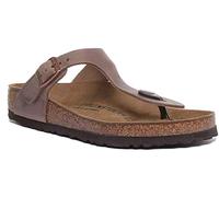 Birkenstock Gizeh Damen , Herren Zehentrenner geöltes Nubukleder 44, Normal, Tabacco Brown
