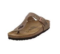 Birkenstock Gizeh Damen , Herren Zehentrenner geöltes Nubukleder 44, Normal, Tabacco Brown